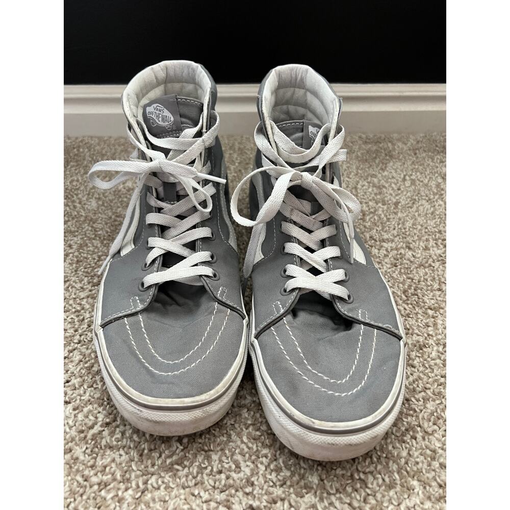 Vans Sk8-Hi Gray High Top Sneakers Men’s 12 Women’s 13.5 Classic Skate Shoes